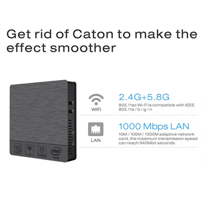 Мини компьютер хост BT3 PRO II 4G+ 64G для Win10 домашнего офиса с VGA интерфейсом OD889