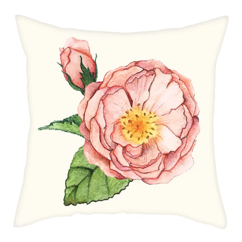 Fuwatacchi Merry Christmas Pillow Covers Hand Painted Flowers