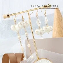 Ювелирные изделия корейский темперамент восточные ворота ins тот же Ретро любящий жемчуг девушка длинные серьги