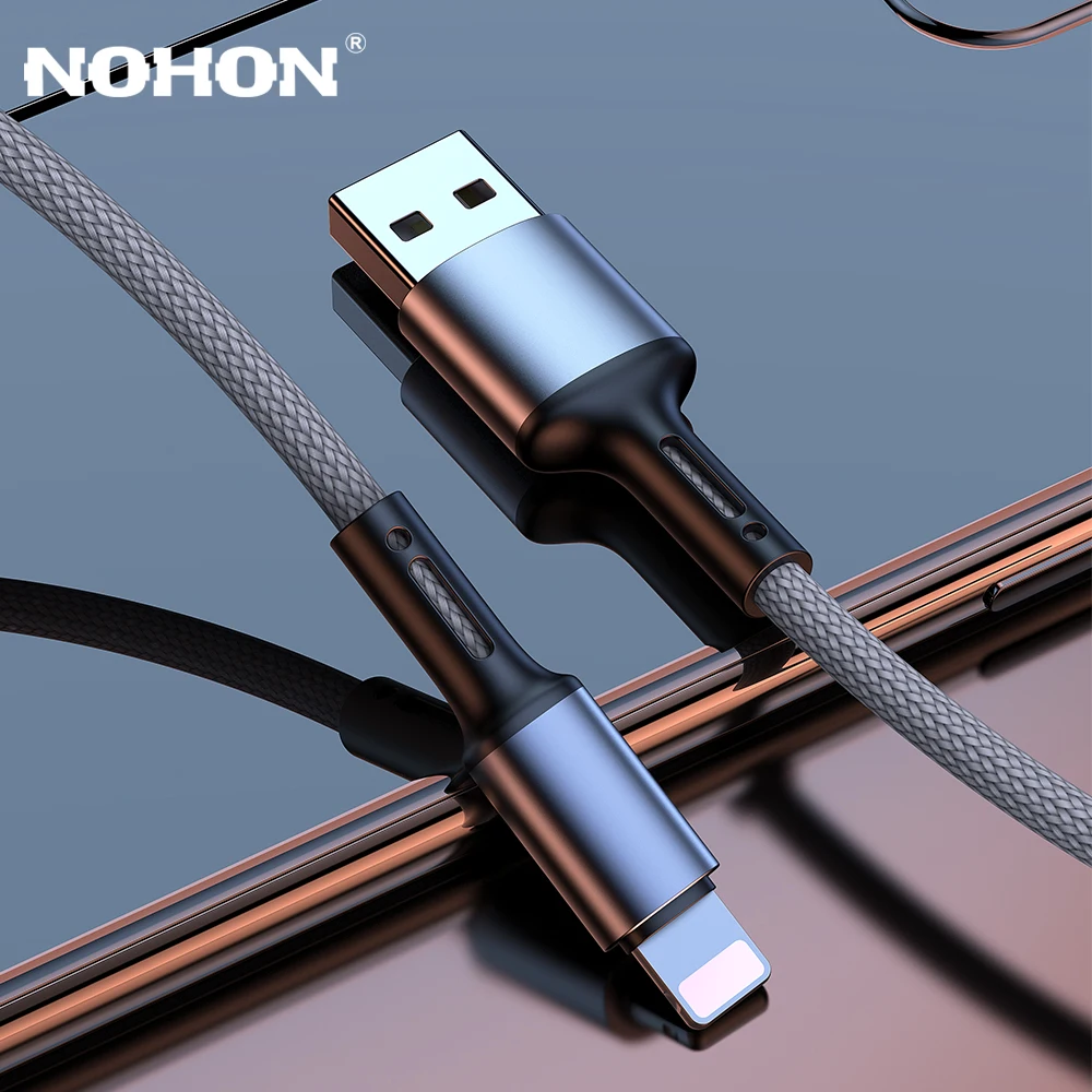 20cm 1m 2m 3m Cable de cargador USB para iPhone 11 12 Pro Xs Max X XR 8 7 6s 6 Plus SE iPad de carga rápida Cable de datos de origen de Cable largo