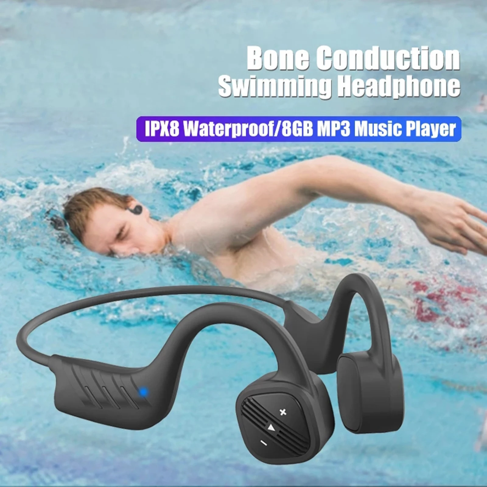 Playa venganza Puntero Auriculares de conducción ósea para natación, cascos inalámbricos por  Bluetooth, 8GB, IPX8, resistentes al agua, reproductor de música MP3,  buceo, deporte|Auriculares y audífonos| - AliExpress