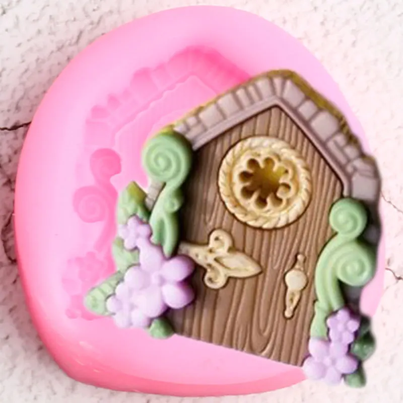 

Fairy Garden Doors Silicone Mold Baby Party Chocolate Candy Polymer Clay Molds DIY Cupcake Topper Fondant Cake Decorating Tools