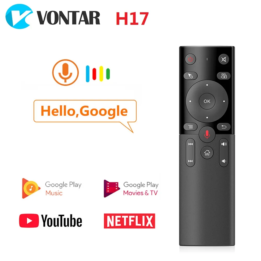VONTAR H17 G20 голосовое дистанционное управление 2,4G Беспроводная воздушная мышь с ИК обучающим микрофоном гироскоп для Android tv Box Мини ПК - Color: H17 with gyro