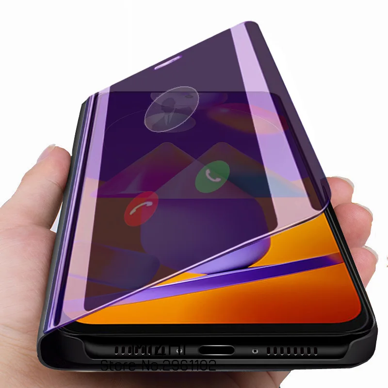 For Samsung M31s Case Smart Mirror Flip Cases Cover For Samsung Galaxy