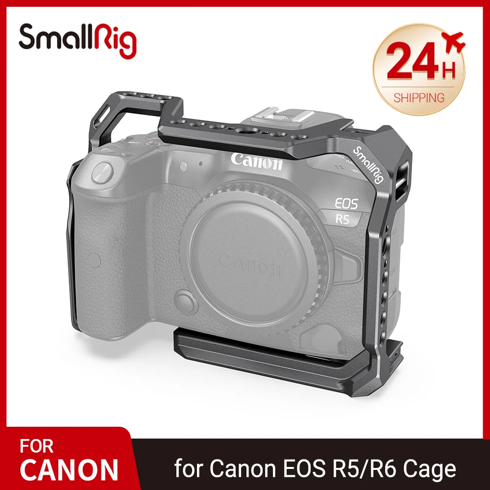 Клетка SmallRig для цифровой зеркальной камеры Canon EOS R5 и R6 с холодным башмаком НАТО