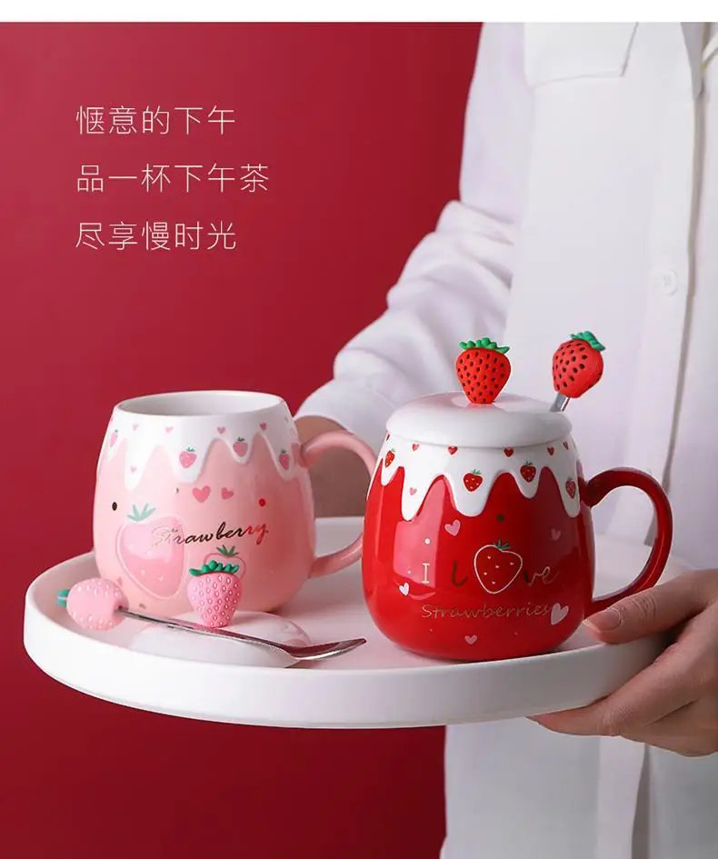 café da manhã, criativo, kawaii, caneca taças