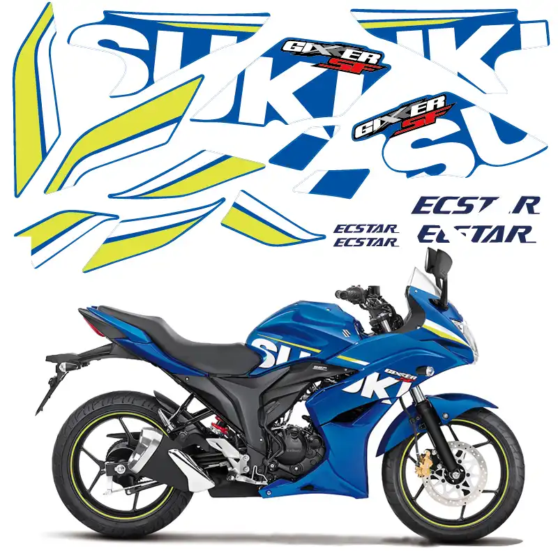 New 3d Suzuki Gixxer Sf 150 155 Sticker Graphics Body Kit Custom Racing Decal Accessories Red Blue 2015 Decals Stickers Aliexpress