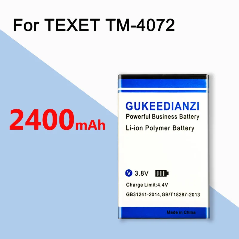 GUKEEDIANZI телефон Батарея для Texet TM-4072 X-основные TM-4272 TM4072 TM4272 2400 мА/ч мобильный