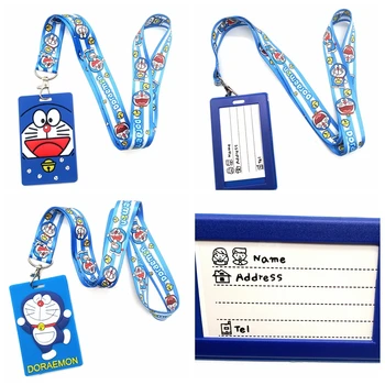 

5 pcs cartoon Doraemon Neck Strap Card Bus ID Holders Identity Badge Lanyard