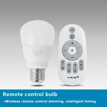 

E27 Dimmable Smart Light Bulb LED Lamp 2.4G Remote Control Timing Wake up Smart Lamp 12W Night Light Smart Light For Home