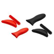 Твердый силиконовый горшок ручка крышка набор Нескользящие термостойкие рукава кухонные принадлежности