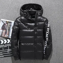 Стиль мужской уличный пуховик спортивный короткий приталенный толстый Молодежный пуховик с капюшоном