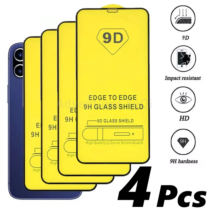 

9D Full Glue Cover Tempered Glass on for Protective iPhone 13 12 11 Pro XS Max Mini SE2020 Screen Protector 6 S 7 8 Plus X XR