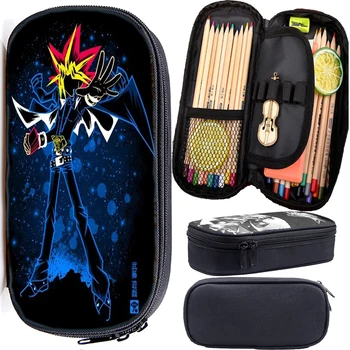 

Yu-Gi-Oh! Cosmetic Bags Boys Girls Children Storage Bags Yugi Large Pencil Case Women Men Fashion Makeup Bag