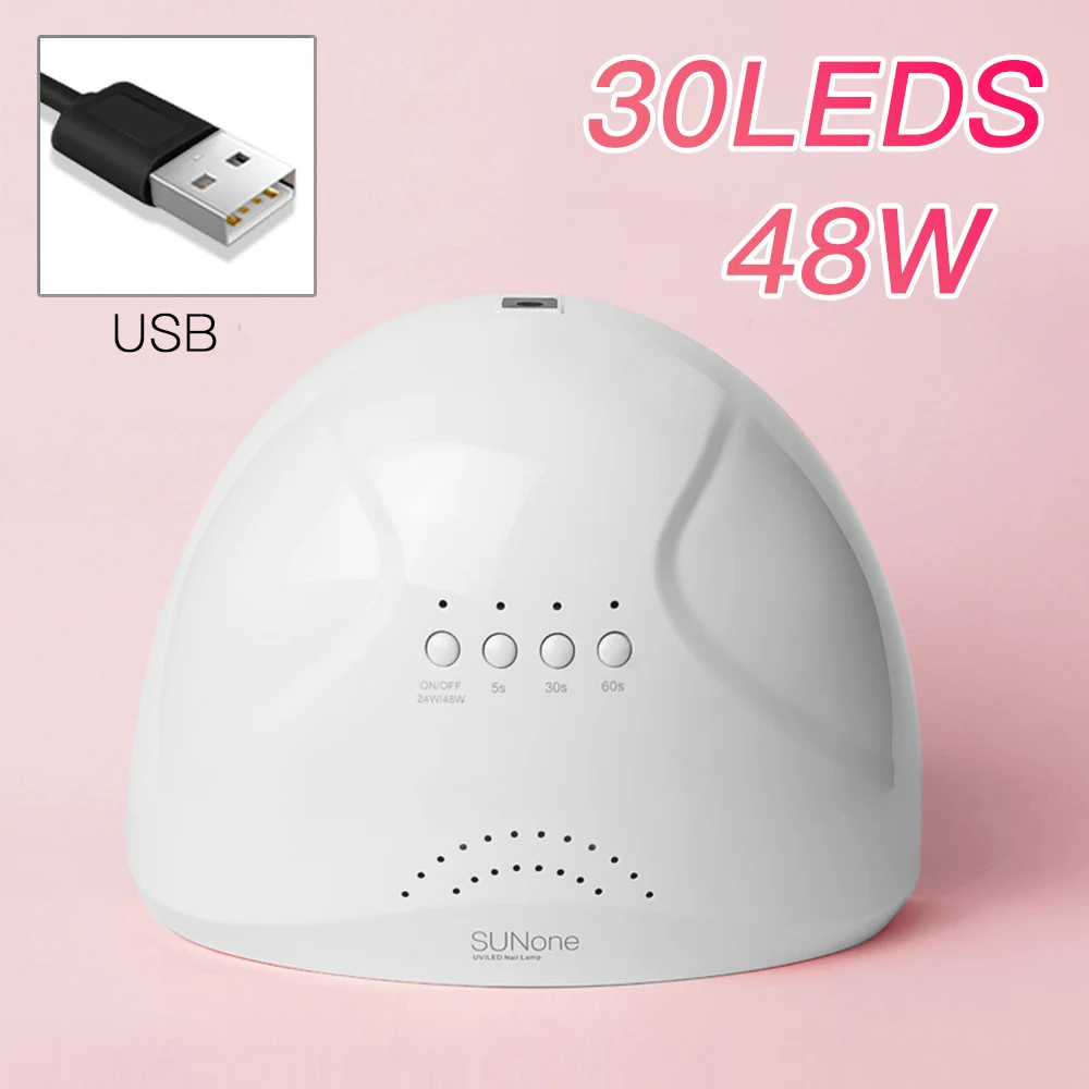 

48W Fashion UV LED Nail Lamp For Nails Dryer Auto-Sensing Dryer Gel Polish Drying Light Manicure 5S 30S 60S Timer Curing Spa Kit
