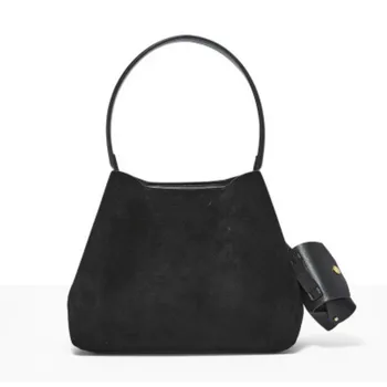 

Coated Cowhide Leather Bag Splicing Bucket Bag 2020 New Arrival Handbag Women Tote Bag Large Capacity Composite Bag