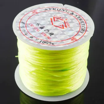 

45m Length Light Yellow Stretch Elastic Bead Cord Thread String for Bracelet necklace Jewelry Making PH3005