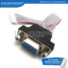 1 pz 12P a 15 p vga femmina d-sub adattatore pin pin vga connettore lunghezza 150mm cavo corto per lcd led fai da te disponibile