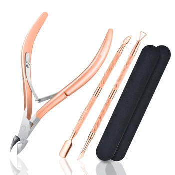 

Stainless Steel Nail Cuticle Remover Set Dead Skin Removal Dual-end Trimmer Spoon Pusher Nipper Cutter Clipper Manicure Tool