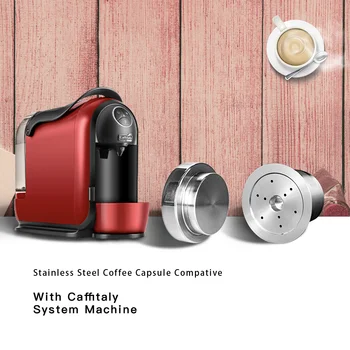 

Refillable Coffee Filters For Caffitaly Tchibo Cafissimo ALDI Expressi Reusable Stainless Steel Cafeteira Coffee Pod Tamper