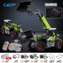 Cada 1469 sztuk miasto high-tech pilot urządzenie inżynieryjne DIY Model klocki zdalnie sterowana ciężarówka cegły samochodowe zabawki dla dzieci