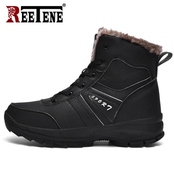 

REETENE Outdoor Men Snow Boots Waterproof Winter Sneakers For Men Super Warm Men'S Work Shoes Comfort Hiking Boots 39-48