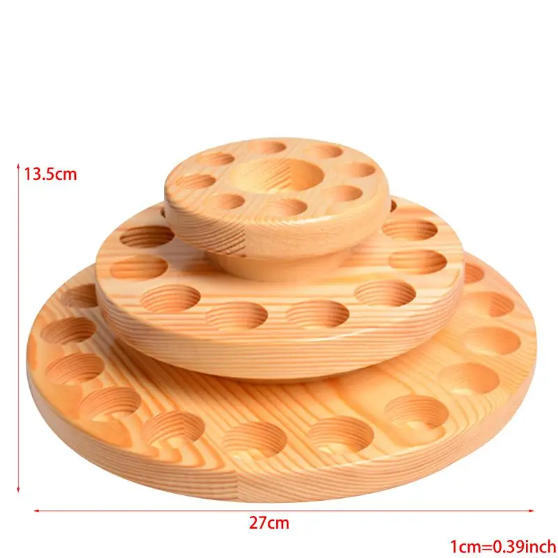 3 Tier Essential Oil Storage Display for 39 Bottles Wooden Organizer Tray