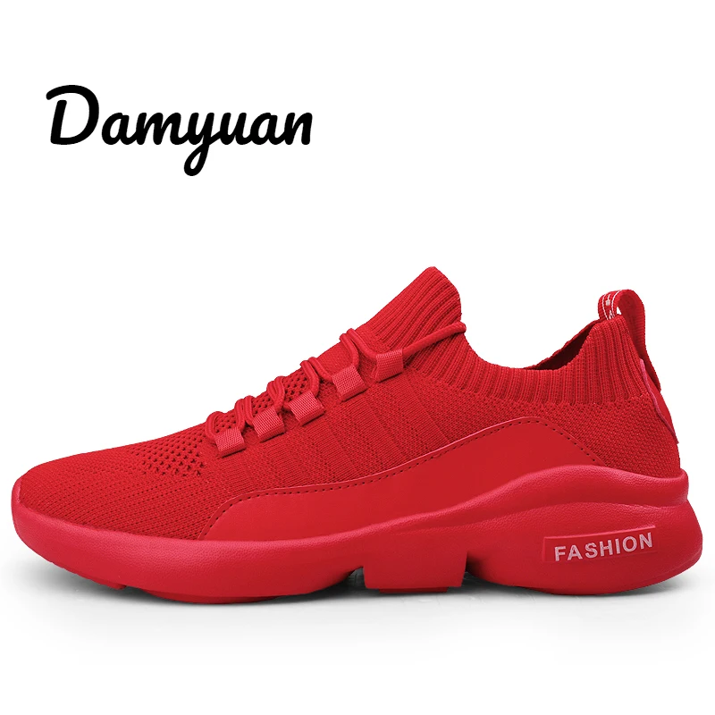 Damyuan Men's Casual Shoes Men's Shoes Size 46 47 Footwear Sneakers Sport Fashion Footwear Women Shoes New Fashion Lovers Shoes - Цвет: X669 Red