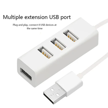

useful 4 Ports USB Hub High Speed USB 2.0 Hub Adapter Computer Splitter Durable Heat Resistant High Speed FOR 4-Port USB 2.0