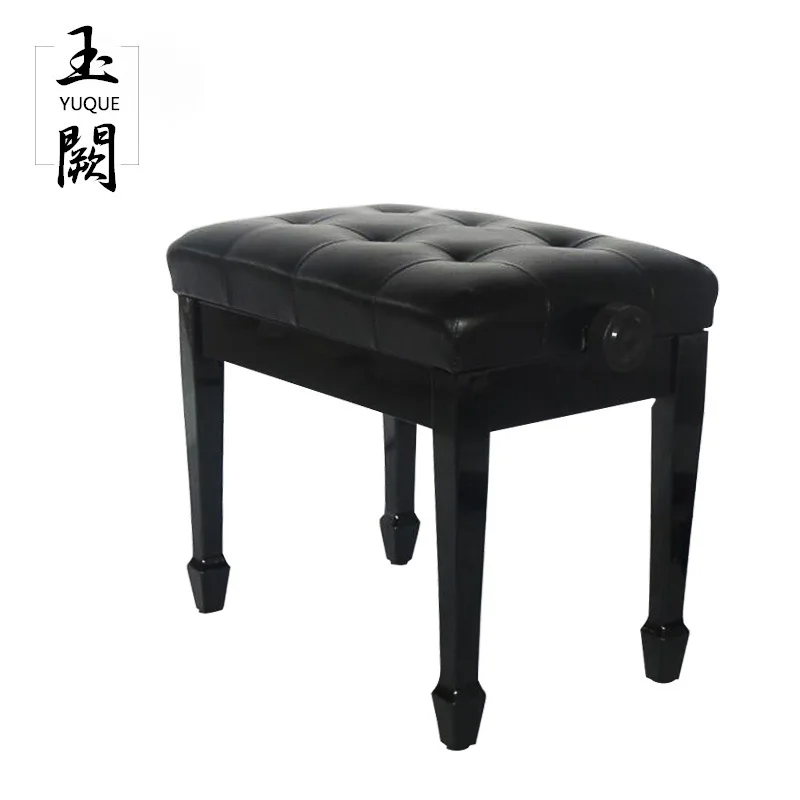 

Jade Que Instrument Top Grade Genuine Leather Surface Height Adjustable Piano Stool Single Person Piano Stool Top Grade Wood Pia
