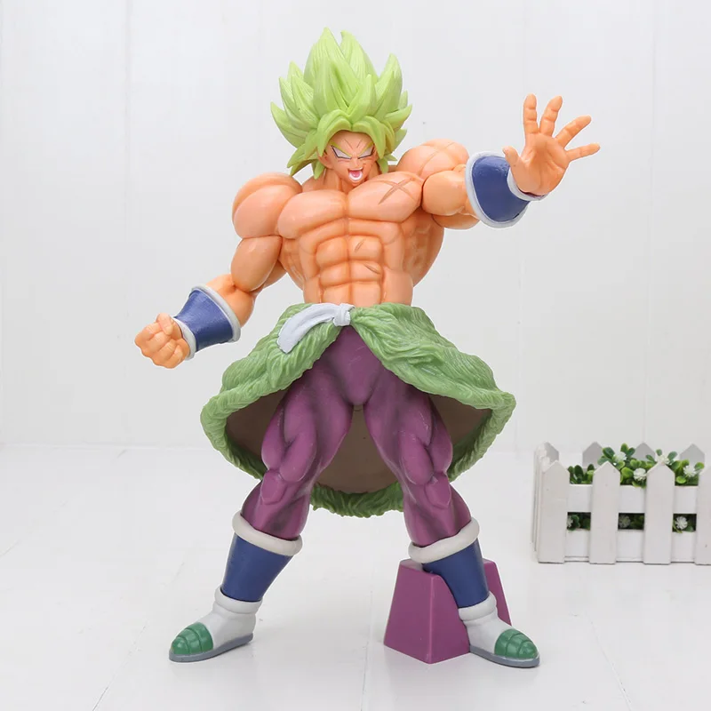 Аниме Dragon Ball Super Saiya Broly Choukokubuyuuden BROLY статуя Broli Combat форма 20th фильм ПВХ фигурка коллекция DBZ игрушка - Цвет: 32cm white belt bag