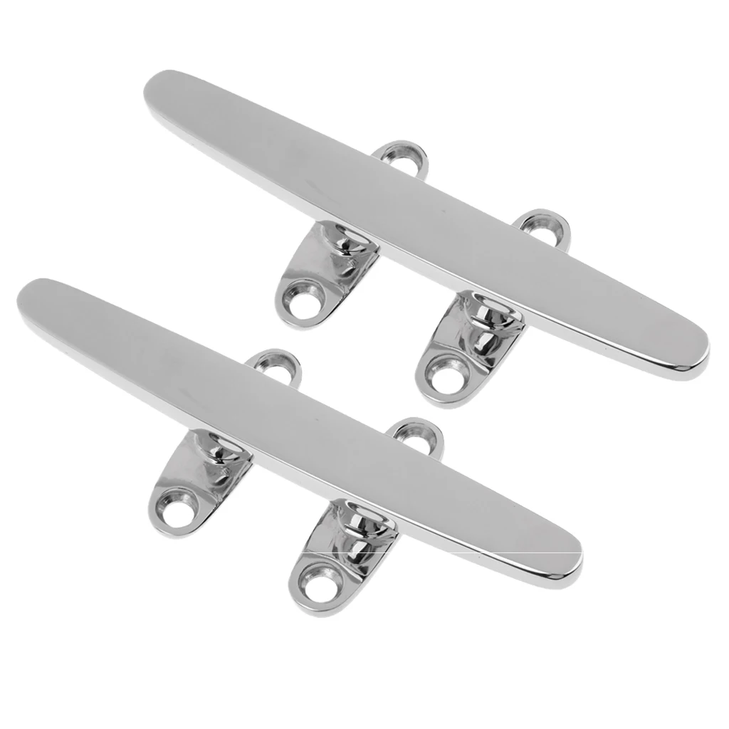 2x Marine Grade Stainless Steel Bollard Sleek Line Cleat Open Base Boat Deck Mooring 8 inch 2x Marine Grade Stainless Steel Bollard Sleek Line Cleat Open Base Boat Deck Mooring 8 inch