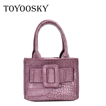 

TOYOOSKY Hot Mini Small Square Shoulder Bag Fashion New Quality PU Leather Women's Handbag Crocodile Pattern Messenger Bags