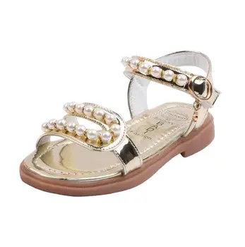 

Kid Toddler Baby Girl Sandals Party Princess Sandals Summer Diamond Applique Beach Shoes Infant Baby Shoes Pearl Sandals