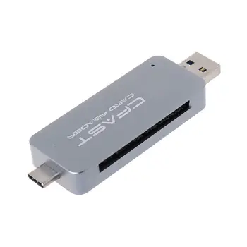 

CFast Card Reader USB3.1 Dual Port USB-A USB-C Portable GEN2 10Gbps CFast Reader E65A