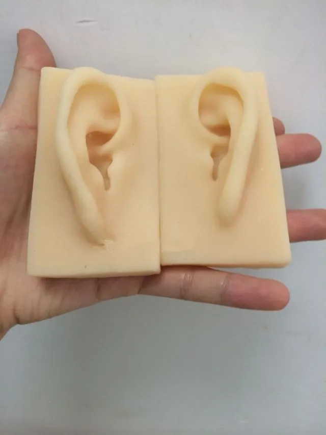 Силиконовая модель уха Стад шоу в форме уха слуховой дисплей реквизит Силиконовое ухо левое