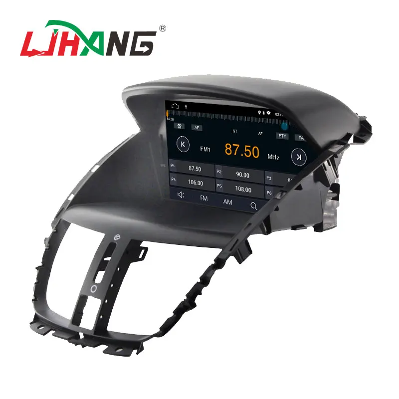 Clearance LJHANG 1 Din Car DVD Player Android 9.0 For Peugeot 207 2008-2014 GPS Navigation auto stereo headunit radio multimedia RDS Audio 4