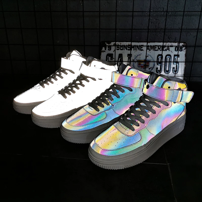 

Reflective New Design Men Shoes Running Air Ultras Breathable Forces 1 Ankle Boots Gym Walking AJ 1 Sneakers Size Eur 39-44