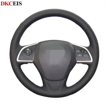 

Handsewing Black Soft Artificial Leather Steering Wheel Covers for Mitsubishi Outlander 2014 2013 Mirage 2014 ASX L200 2016 2015