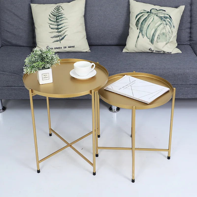 Кровать в скандинавском стиле, маленький чайный столик, раскладной столик для дивана, мебель для гостиной, журнальный столик