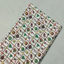 Счастливый Рождественский подарок, снеговик, колокольчик, хлопковая ткань, 50x160 см, постельные принадлежности, стеганая одежда, сделай сам, ткань