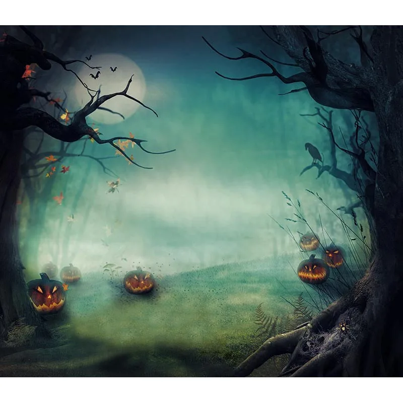 Счастливый Хэллоуин фон для фотосъемки Дети День рождения фотостудия портрет