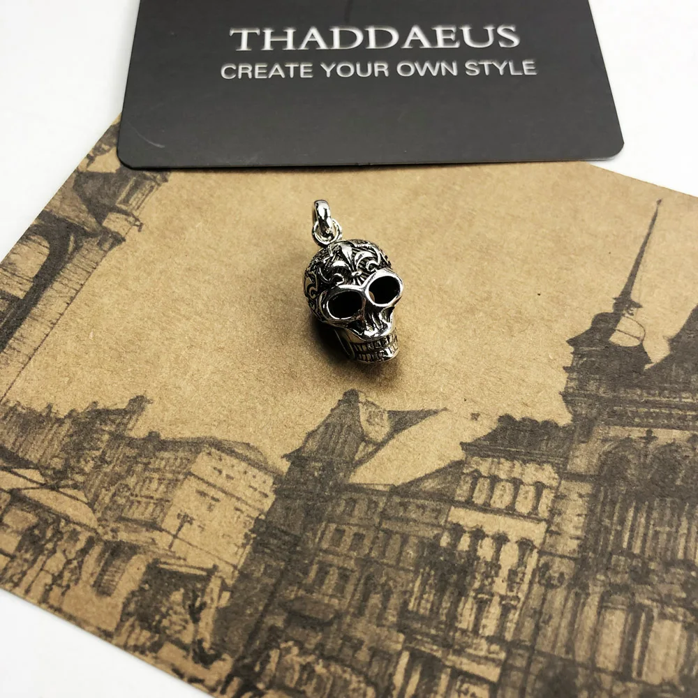 Кулон череп скелет, Зимняя мода ювелирные изделия Томас Bijoux 925 пробы серебряные аксессуары подарок для Ts женщин Rebel мужчин
