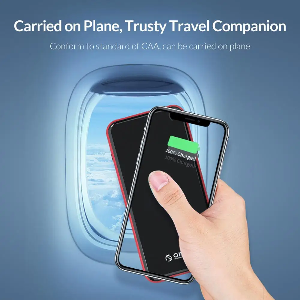  ORICO 8000mAh QI Wireless Power Bank Für iphone Samsung Externe Batterie Bank Dual USD Drahtlose La