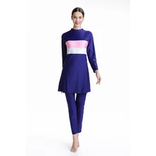 Новинка, женский длинный мусульманский хиджаб с полным покрытием, купальник размера плюс, Буркини, скромная одежда, исламский мусульманский купальник, Раздельный