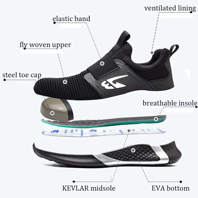 Men's Steel Toe Casual Work Sneakers