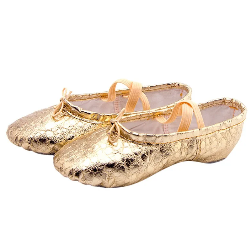 Female Soft Ballet Shoes Women Dance Shoes Pointed Slippers Gymnastics Flats Split Sole Shoes #2G29 (7)