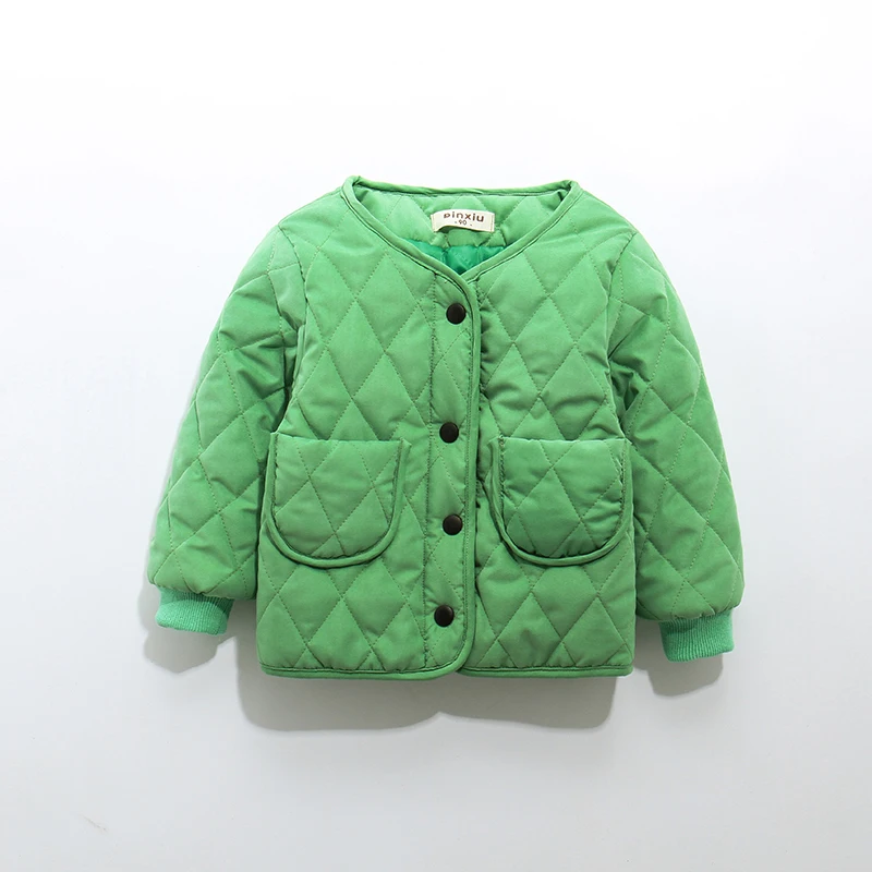 Bubles/детская теплая куртка на стену для мальчиков и девочек; зимняя детская одежда из хлопка; плотная теплая верхняя одежда; осенне-зимняя куртка - Цвет: Зеленый