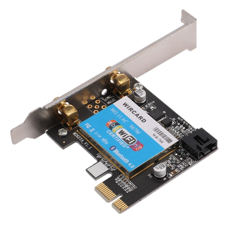 WIRCARD для Intel 7260AC PCIE-1X Интерфейс 867 м+ 4,0 Bluetooth типа «два-в-одном» Беспроводной сетевая карта