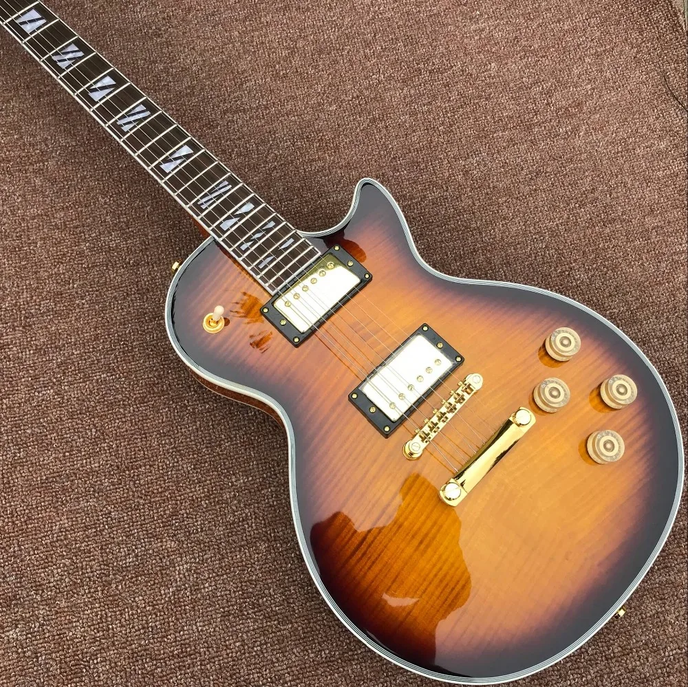 Пользовательский магазин электрическая гитара double Tiger Flame стандартная